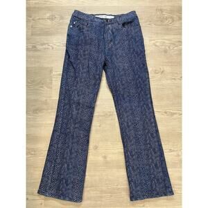 Zana Di Flared Snakeskin Print Jeans Women’s Size 9